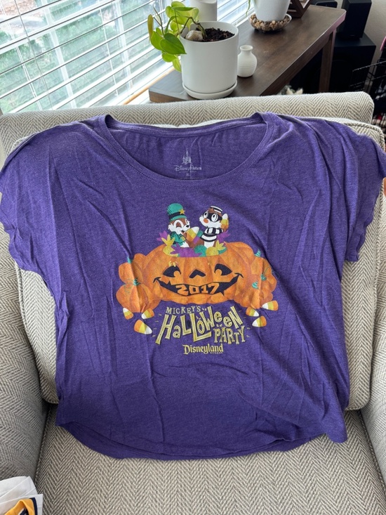 Disney Tops - Disney Parks 2017 Mickey’s Halloween Party EVENT LE Chip and Dale Purple Shirt